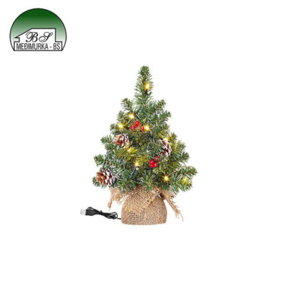 Mini umjetno božićno drvce sa lampicama