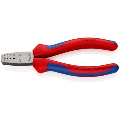 Knipex kliješta za prešanje žičnih navlaka s višekomponentnim drškama, 145 mm (97 62 145 A)
