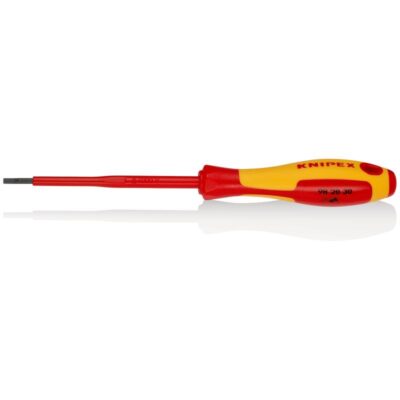 Knipex odvijač za plošne vijke s izoliranom višekomponentnom drškom, VDE testiran, brušen 202 mm (98 20 30)