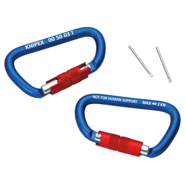 Knipex karabiner za materijal s twistlock zatvaračem, 2 kom