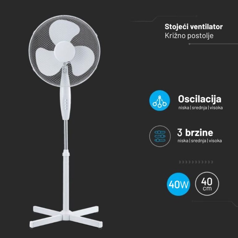 V-TAC ventilator samostojeći FI 40cm
